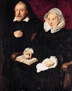 Cornelis de Vos Portrait of Elisabeth Mertens and Her Late Husband oil